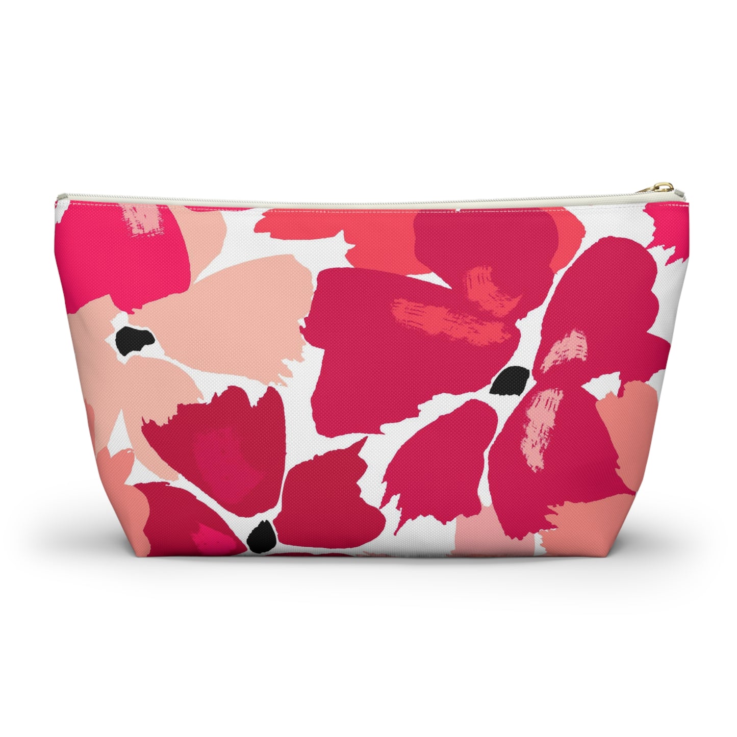 KALLOS Accessory Pouch w T-Bottom - Red Floral