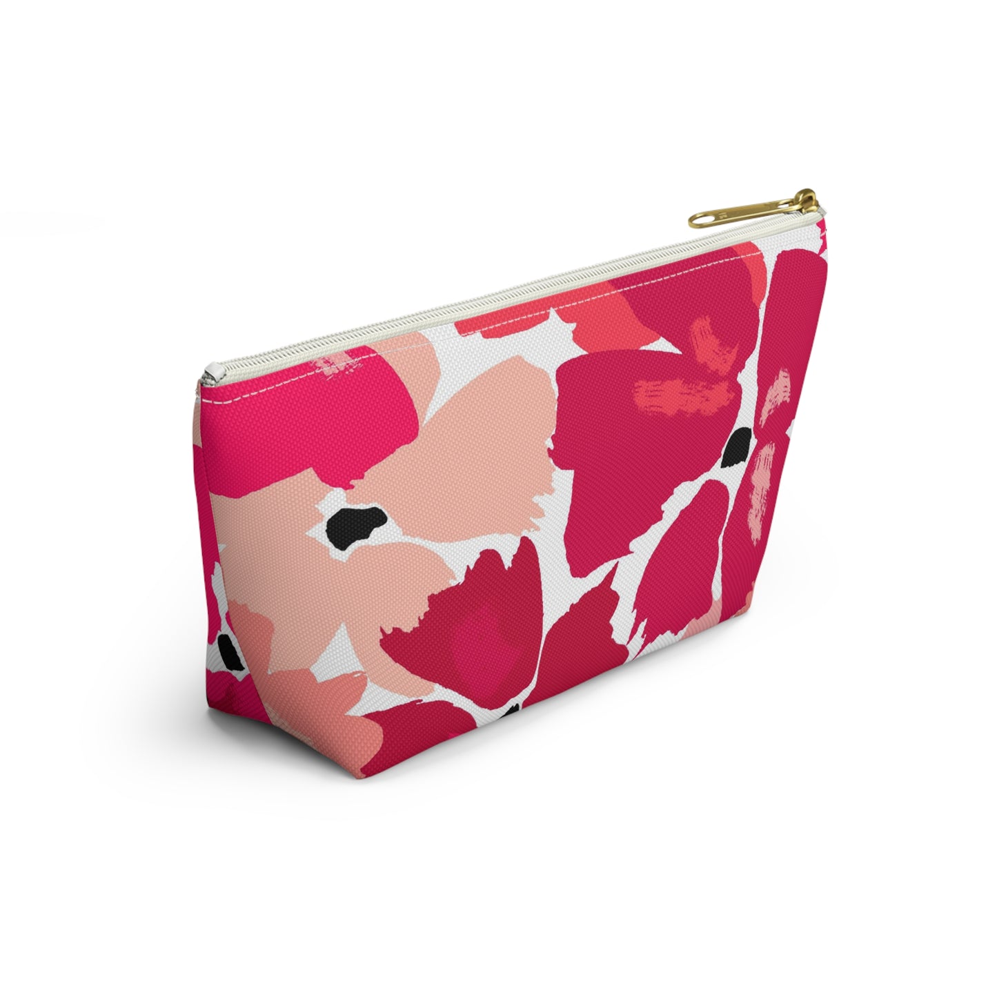 KALLOS Accessory Pouch w T-Bottom - Red Floral
