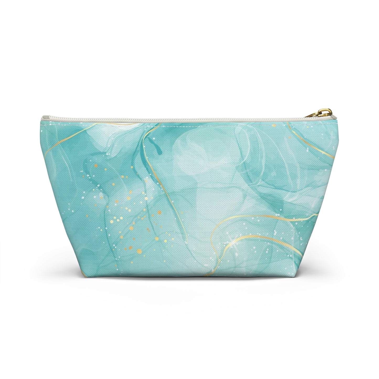 KALLOS Accessory Pouch w T-Bottom - Cyan Marble