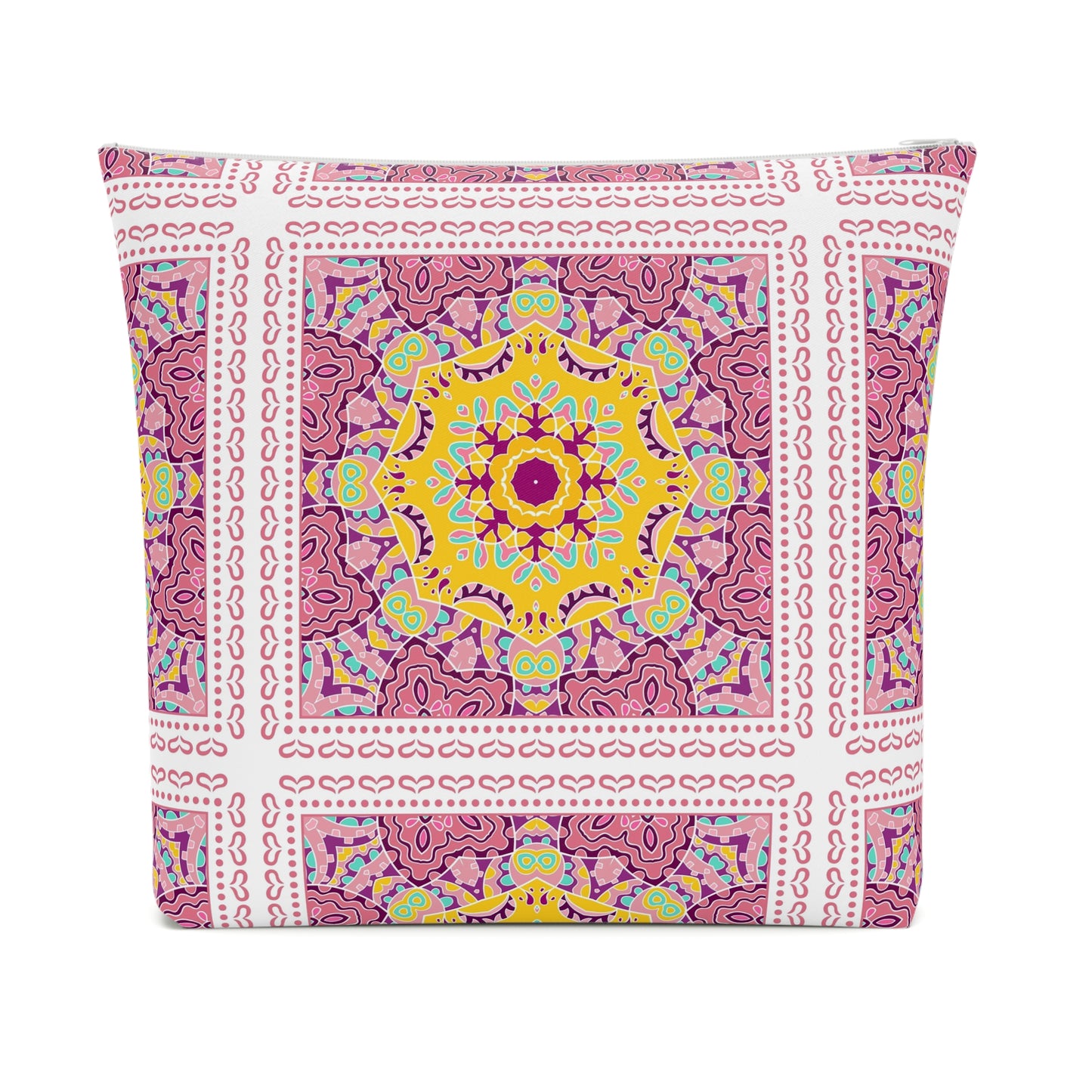 KALLOS Cotton Cosmetic Bag - Pink Doodle