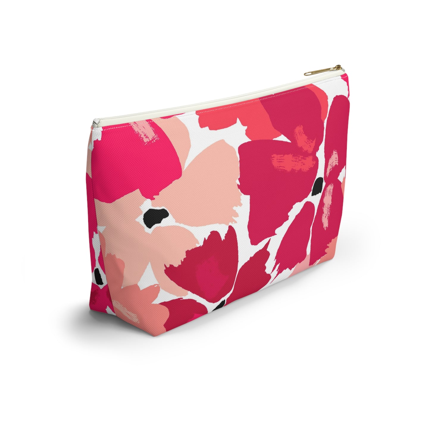 KALLOS Accessory Pouch w T-Bottom - Red Floral