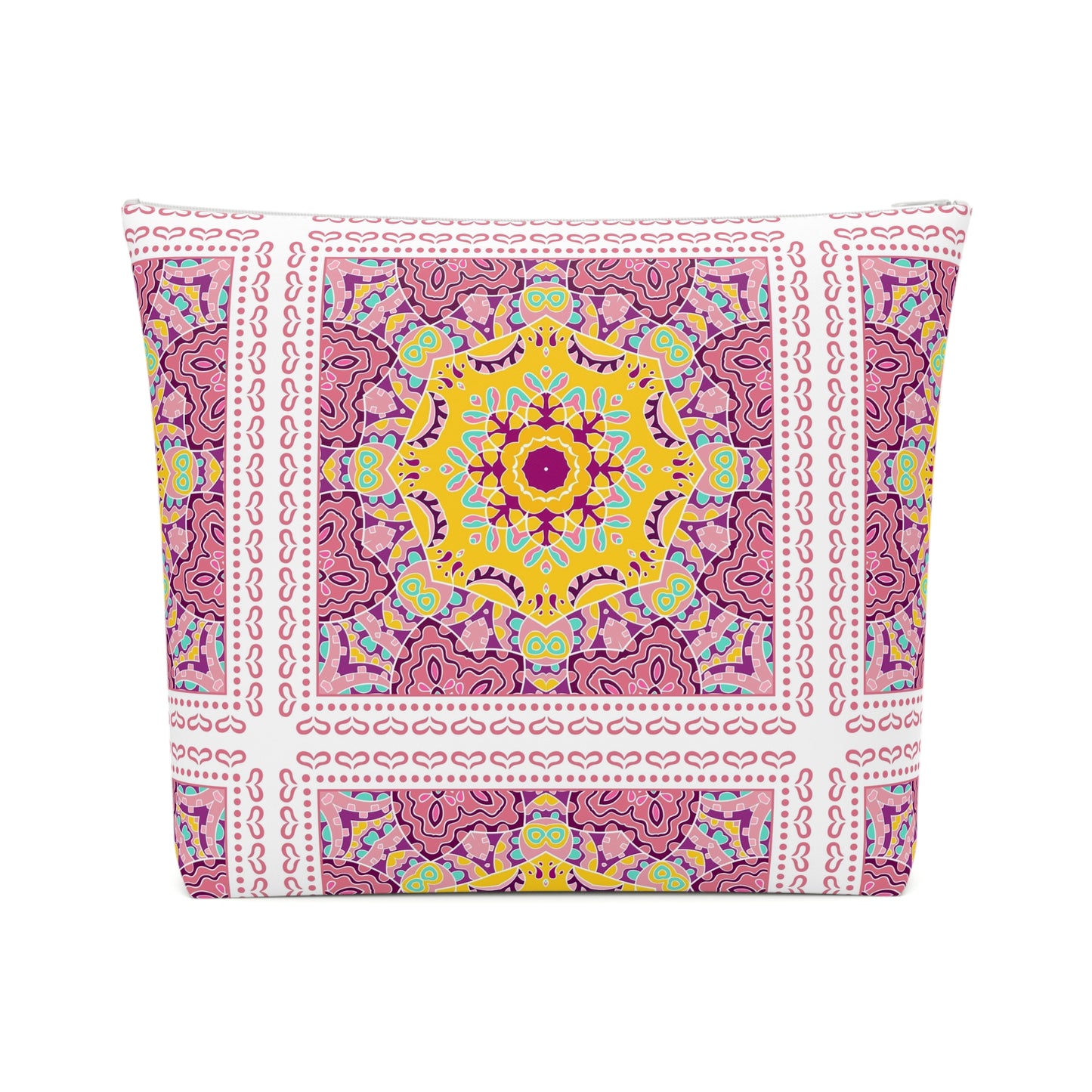 KALLOS Cotton Cosmetic Bag - Pink Doodle