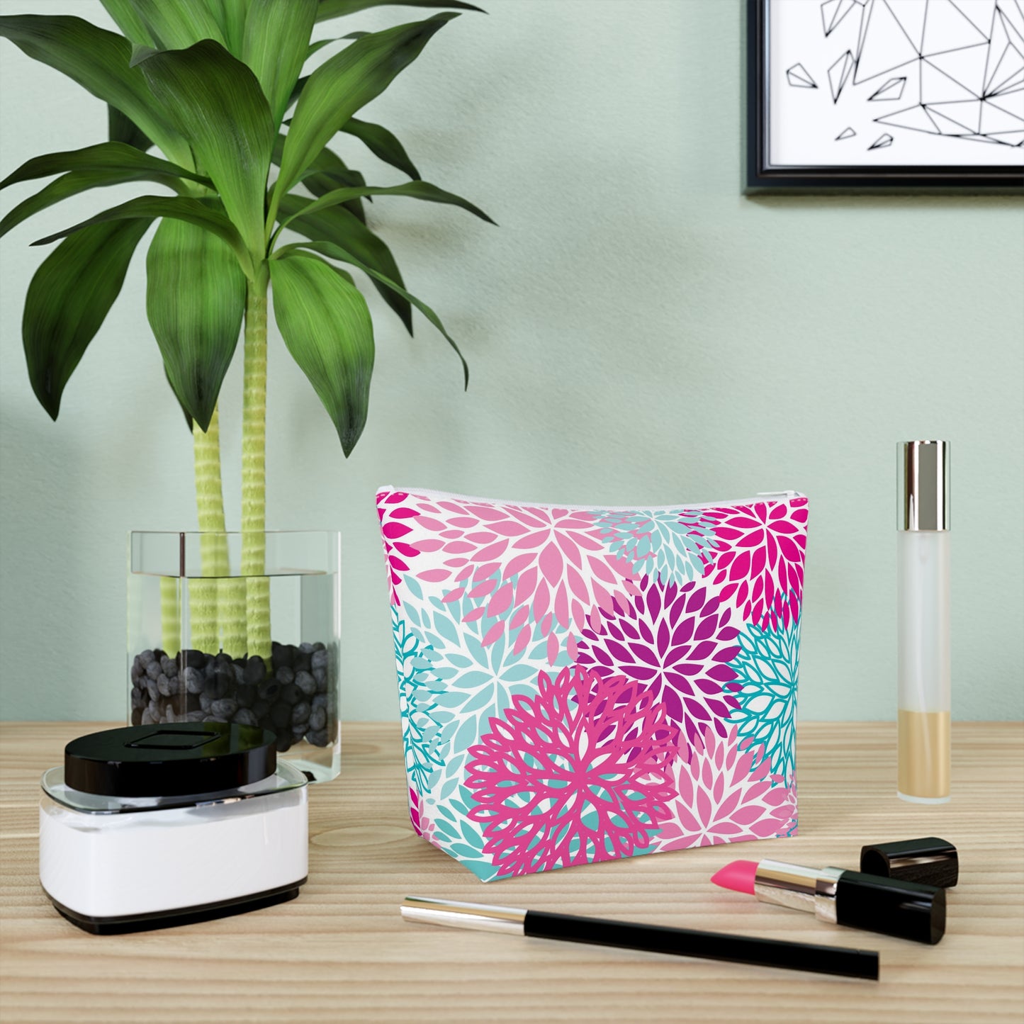 KALLOS Cotton Cosmetic Bag - Bright Floral