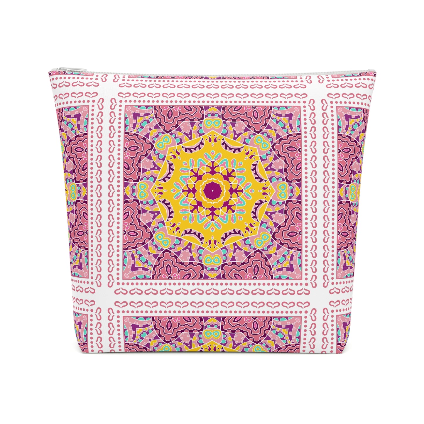KALLOS Cotton Cosmetic Bag - Pink Doodle