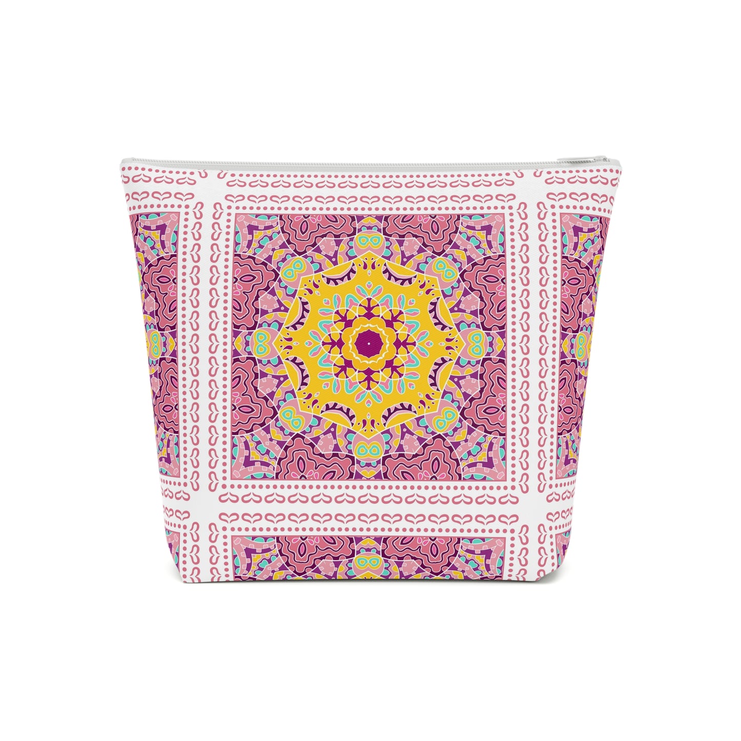KALLOS Cotton Cosmetic Bag - Pink Doodle