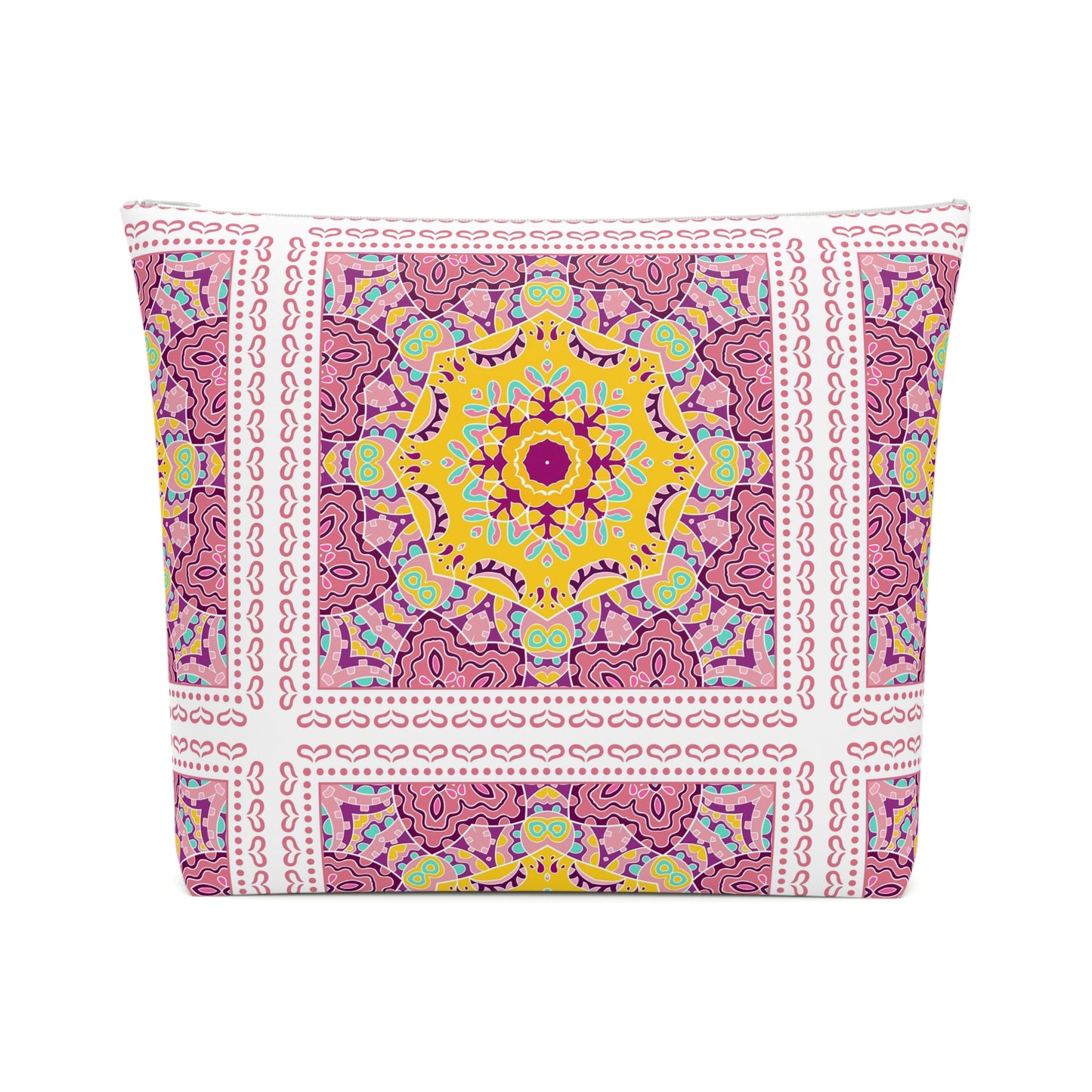 KALLOS Cotton Cosmetic Bag - Pink Doodle
