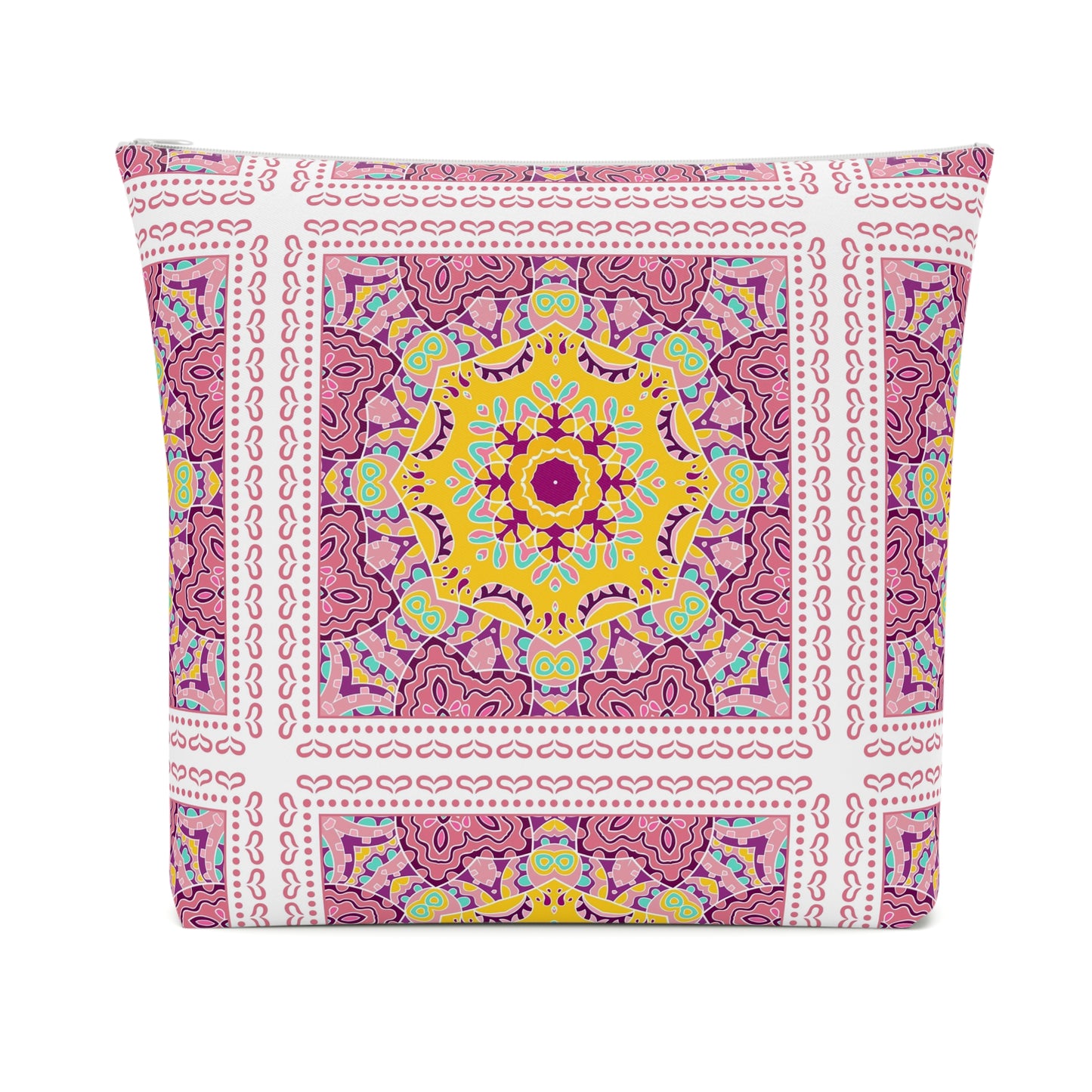 KALLOS Cotton Cosmetic Bag - Pink Doodle