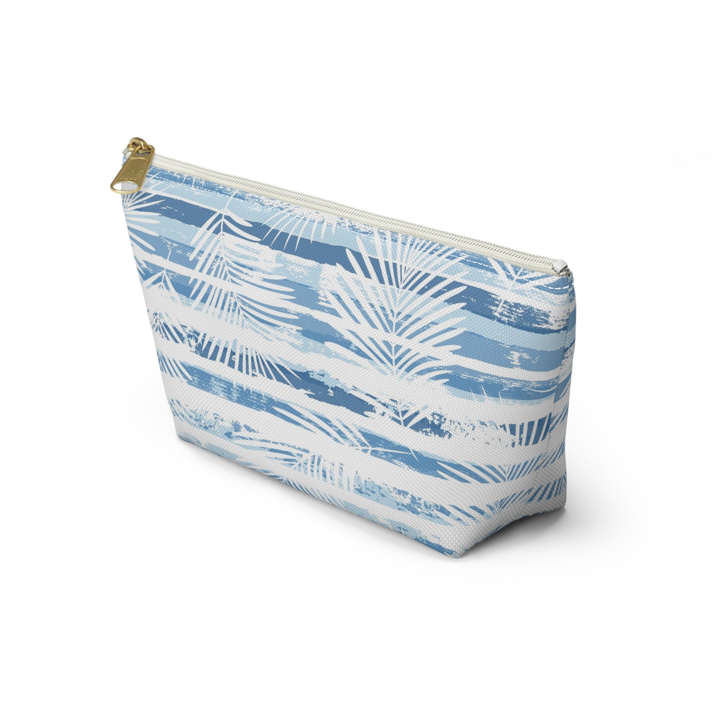 KALLOS Accessory Pouch w T-Bottom - Blue Leaves