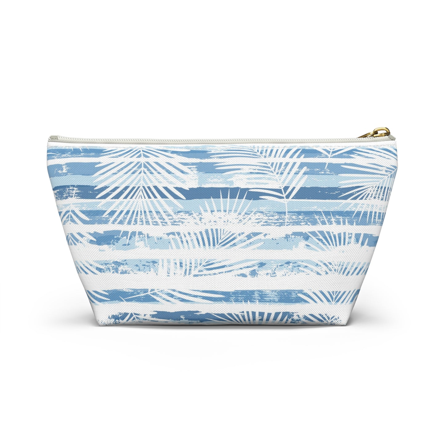 KALLOS Accessory Pouch w T-Bottom - Blue Leaves