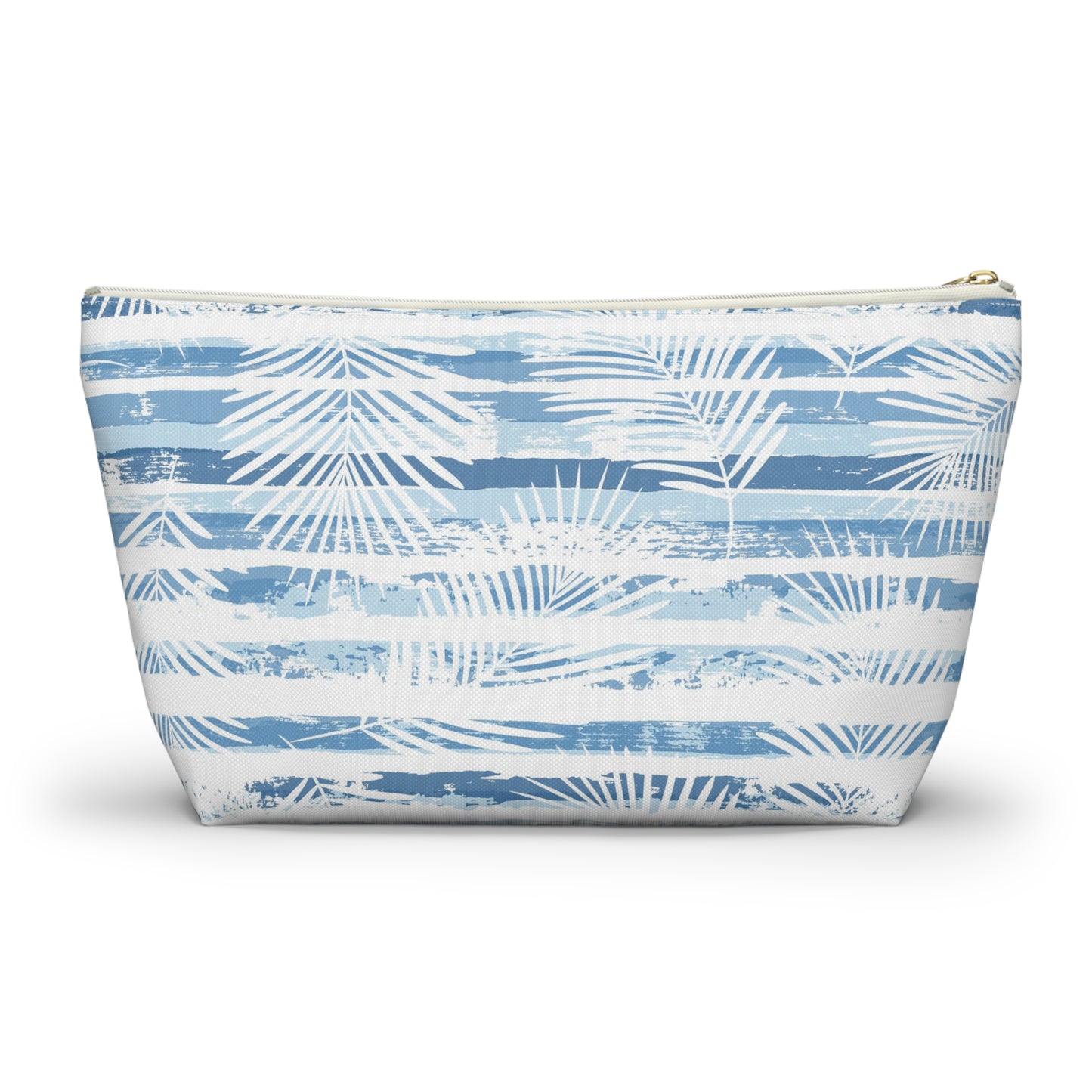 KALLOS Accessory Pouch w T-Bottom - Blue Leaves
