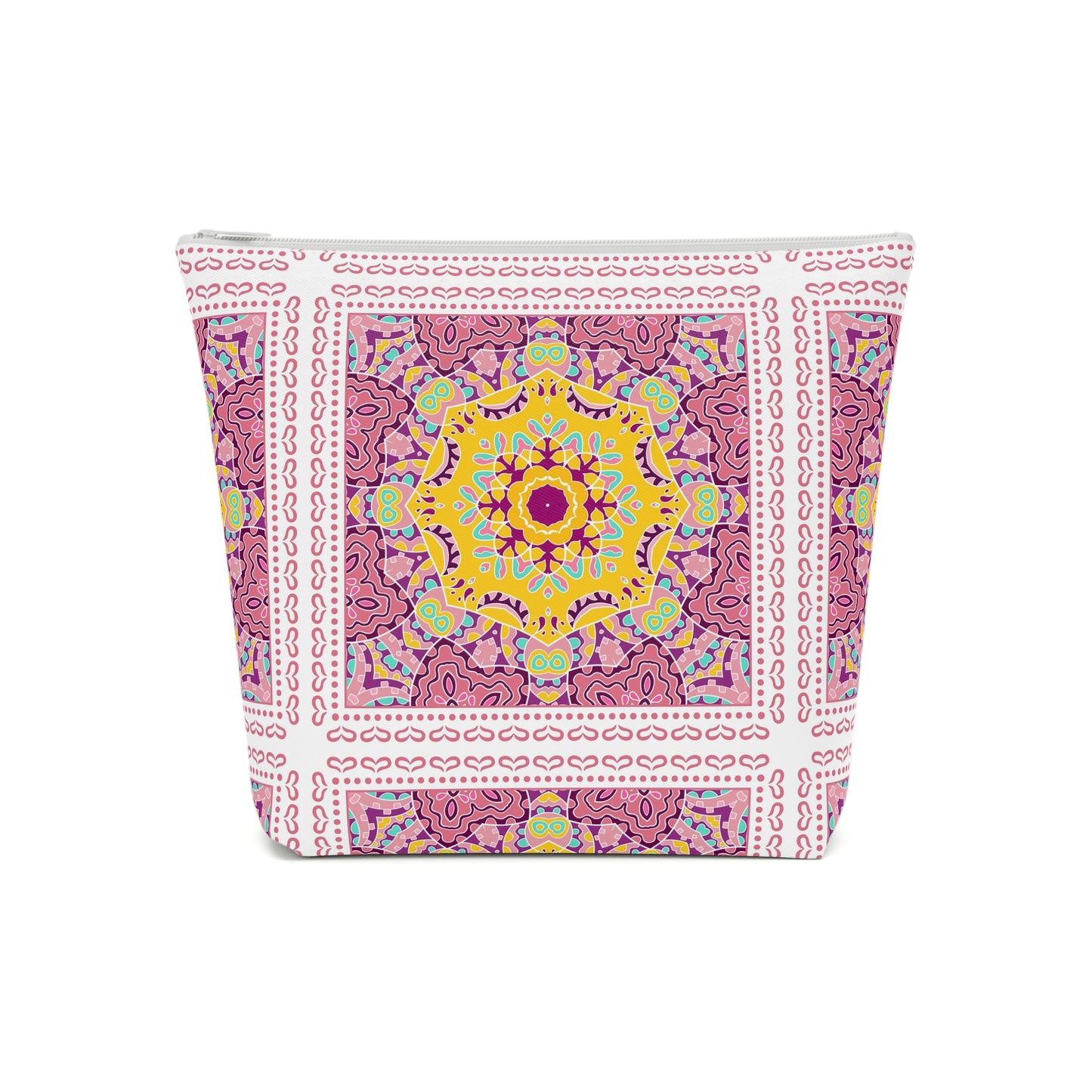 KALLOS Cotton Cosmetic Bag - Pink Doodle