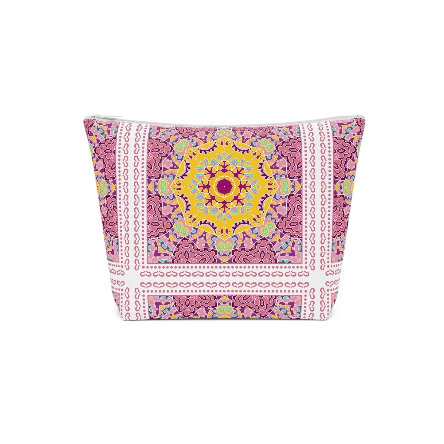 KALLOS Cotton Cosmetic Bag - Pink Doodle