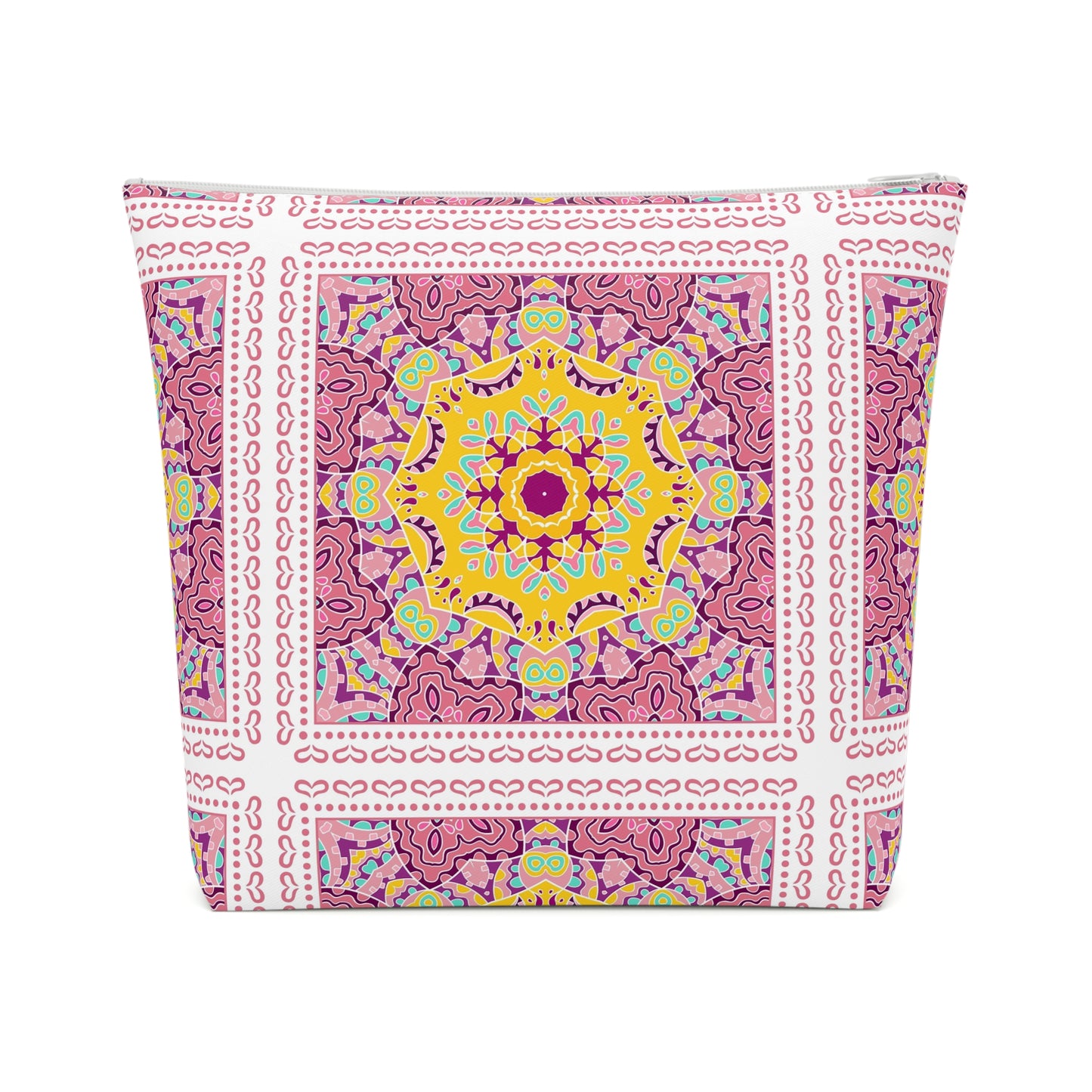 KALLOS Cotton Cosmetic Bag - Pink Doodle