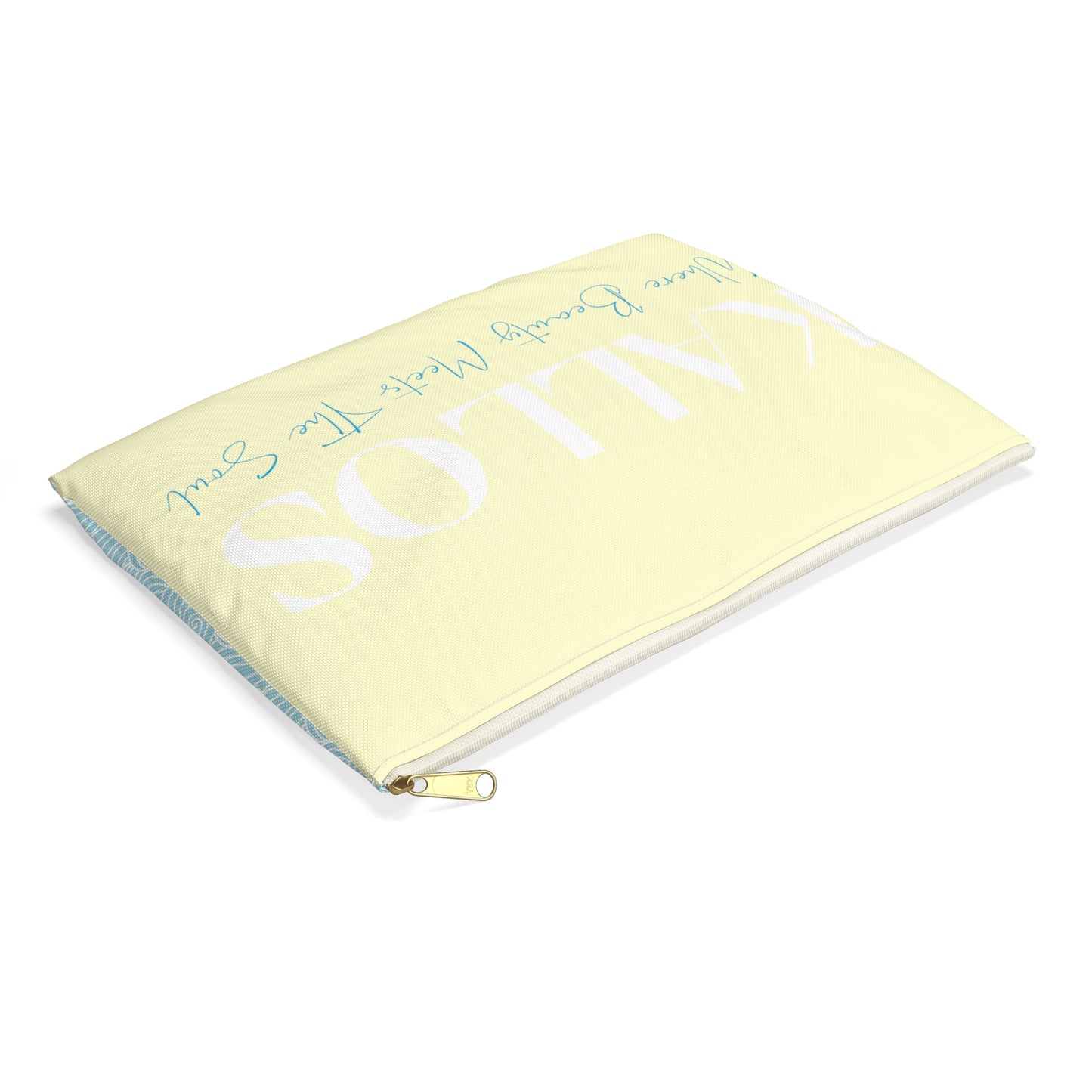 KALLOS Accessory Pouch - Blue Waves w Yellow