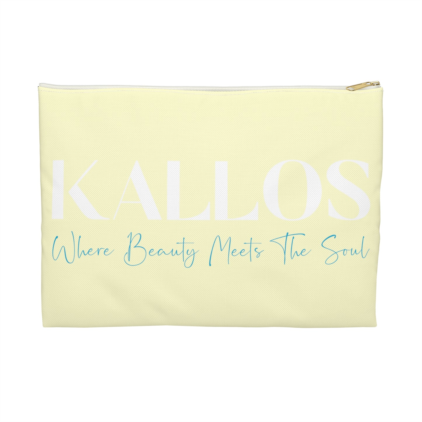 KALLOS Accessory Pouch - Blue Waves w Yellow