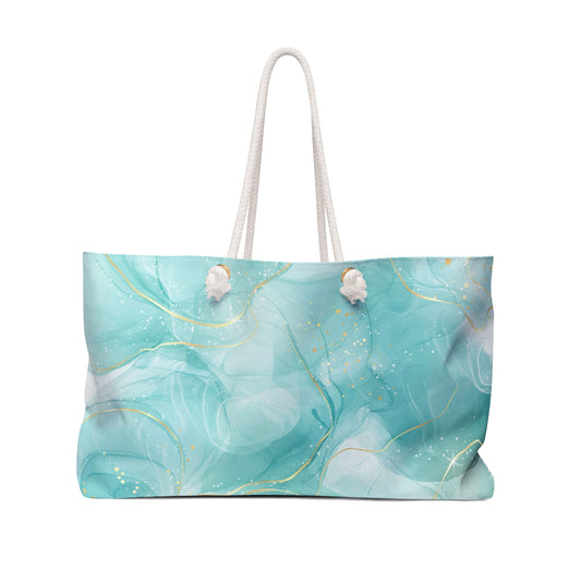 KALLOS Weekender Bag (Cyan Marble)