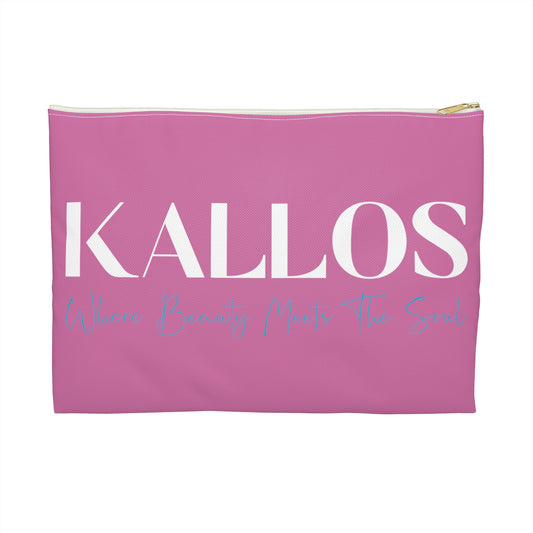 KALLOS Accessory Pouch - Floral Brush w Pink