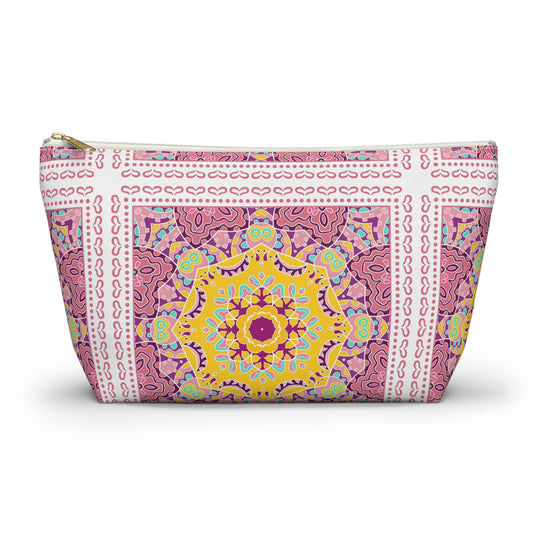 KALLOS Accessory Pouch w T-bottom - Pink Doodle