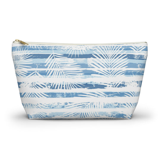 KALLOS Accessory Pouch w T-Bottom - Blue Leaves