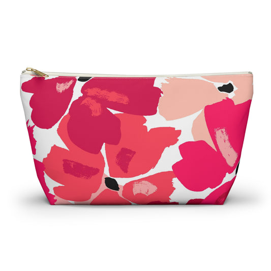 KALLOS Accessory Pouch w T-Bottom - Red Floral