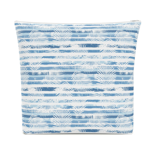 KALLOS Cotton Cosmetic Bag - Blue Leaves