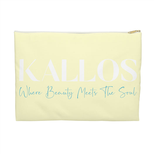 KALLOS Accessory Pouch - Blue Waves w Yellow